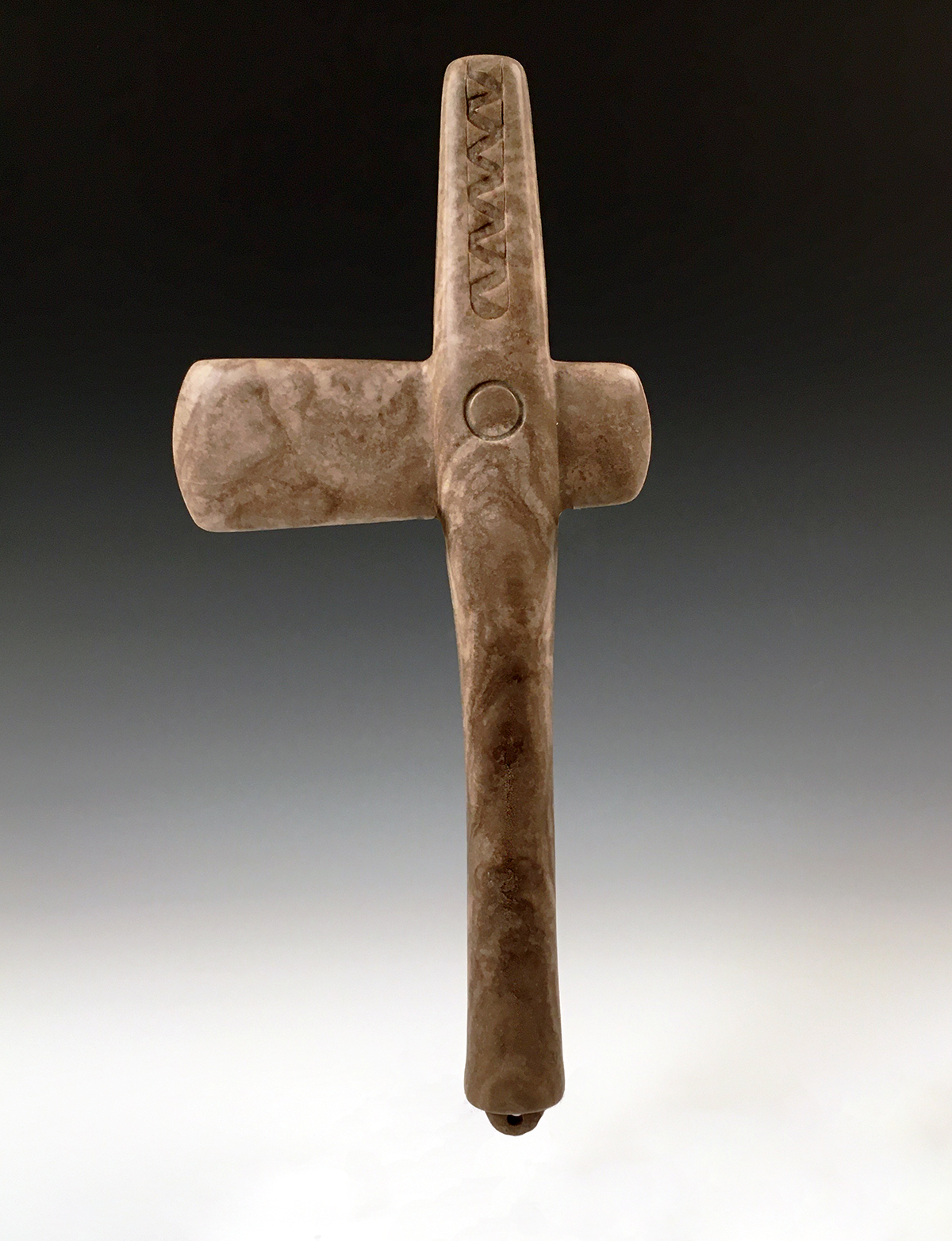 Copy of fig 1.4 This Monolithic Axe, or P i ta ni wan’ ha – “To Have Power,” was created out of stone in 2019 by Wayne Earles copy