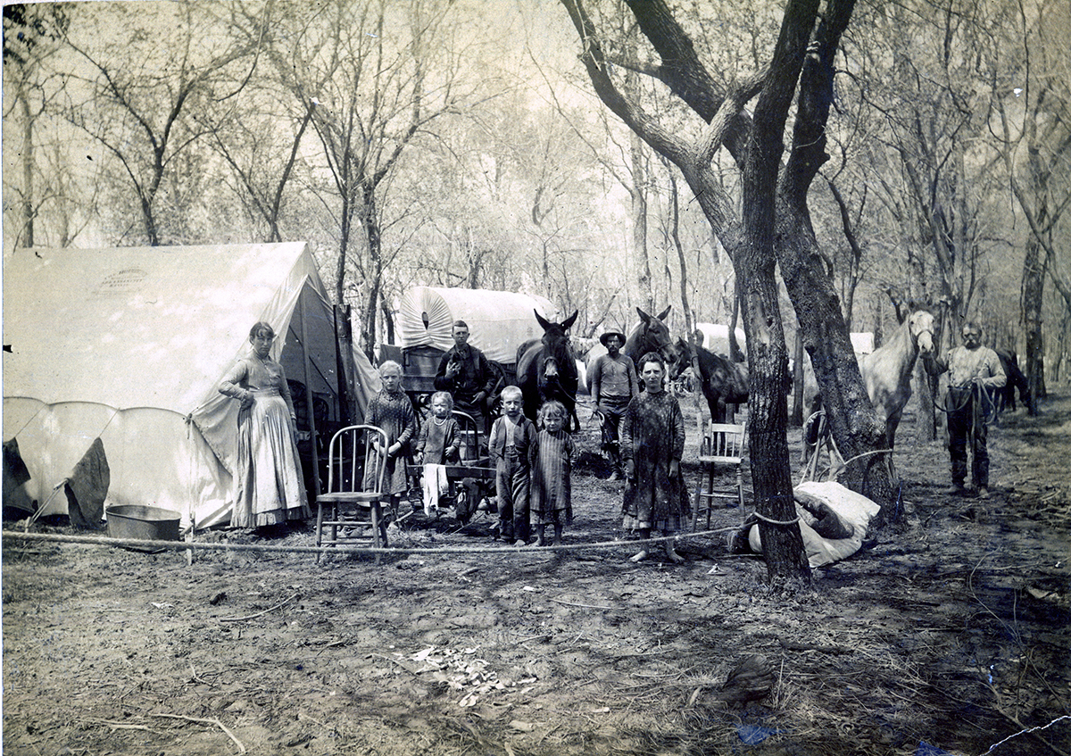 Copy of fig 5.14 Families settled at a Boomer camp near Arkansas City Kansas OHS copy