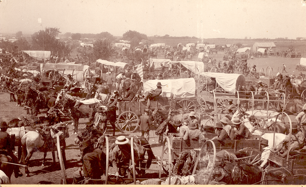 Copy of fig 5.16 Waiting for the start of the Cherokee Outlet Opening in 1893 OHS copy