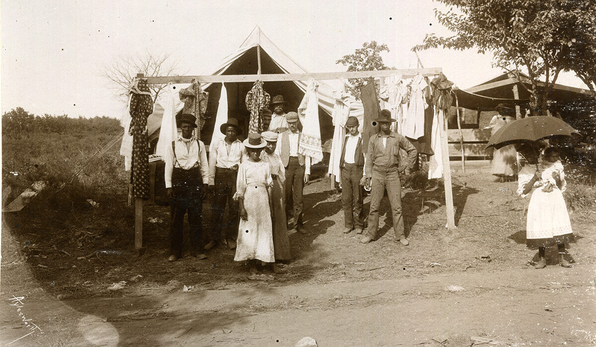 Copy of fig 5.7 Freedpeople camped at Fort Gibson before enrollment with the Dawes Commission OHS copy
