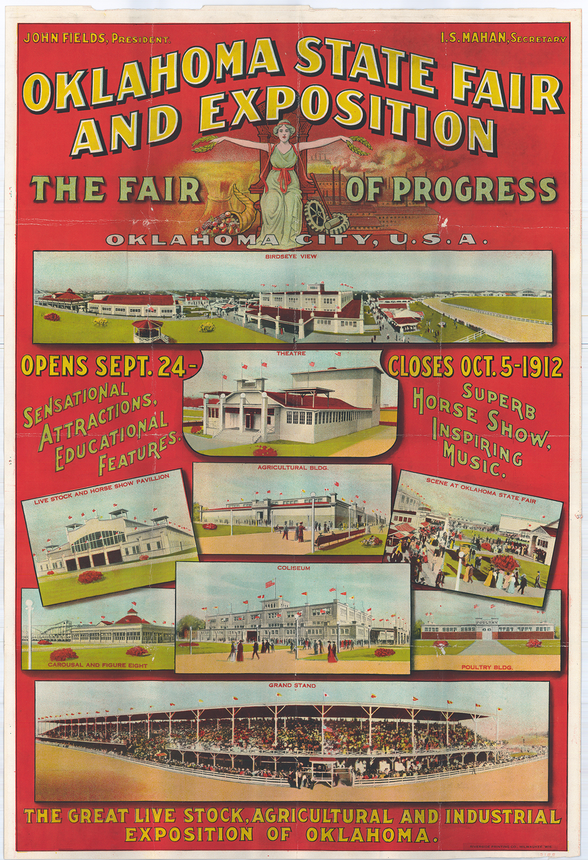 Copy of fig 6.13 Oklahoma State Fair Poster from 1912. placed in the Oklahoma Century Chest on April 22 1913 at the First Lutheran Church in OKC copy