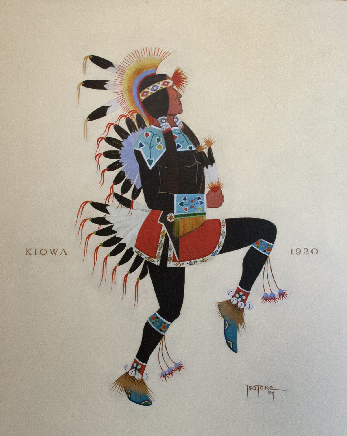 Copy of fig 9.15 Kiowa artists Monroe Tsatoke and Spencer Asah painted scenes depicting Native life copy